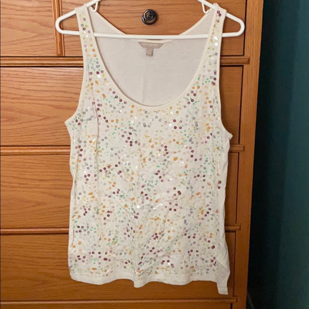 Banana Republic sequin tank sz Med